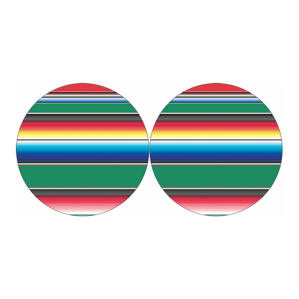 Mexican Striped Blanket Pattern Print Car Coasters