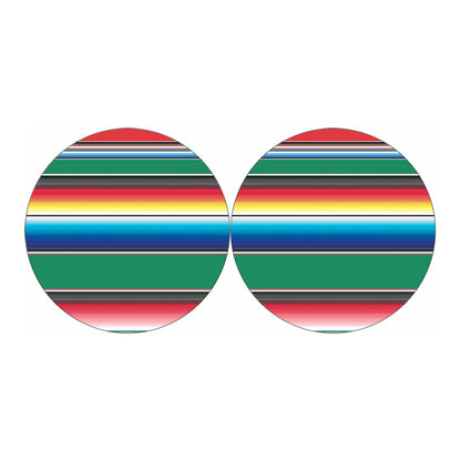 Mexican Striped Blanket Pattern Print Car Coasters