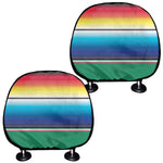Mexican Striped Blanket Pattern Print Car Headrest Covers