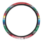 Mexican Striped Blanket Pattern Print Car Steering Wheel Cover