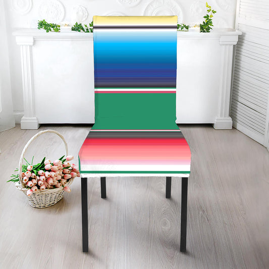 Mexican Striped Blanket Pattern Print Dining Chair Slipcover