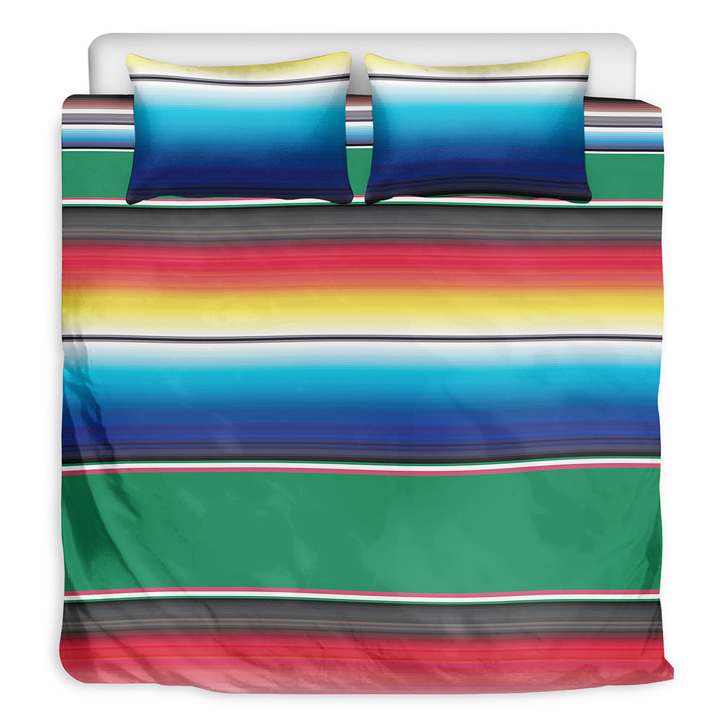Mexican Striped Blanket Pattern Print Duvet Cover Bedding Set