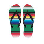 Mexican Striped Blanket Pattern Print Flip Flops
