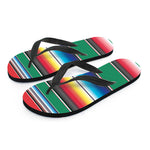 Mexican Striped Blanket Pattern Print Flip Flops