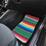 Mexican Striped Blanket Pattern Print Front and Back Car Floor Mats