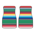 Mexican Striped Blanket Pattern Print Front Car Floor Mats