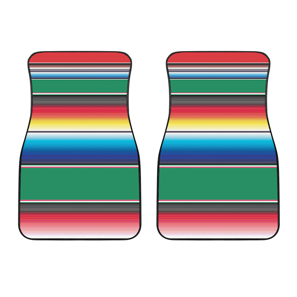 Mexican Striped Blanket Pattern Print Front Car Floor Mats