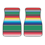 Mexican Striped Blanket Pattern Print Front Car Floor Mats