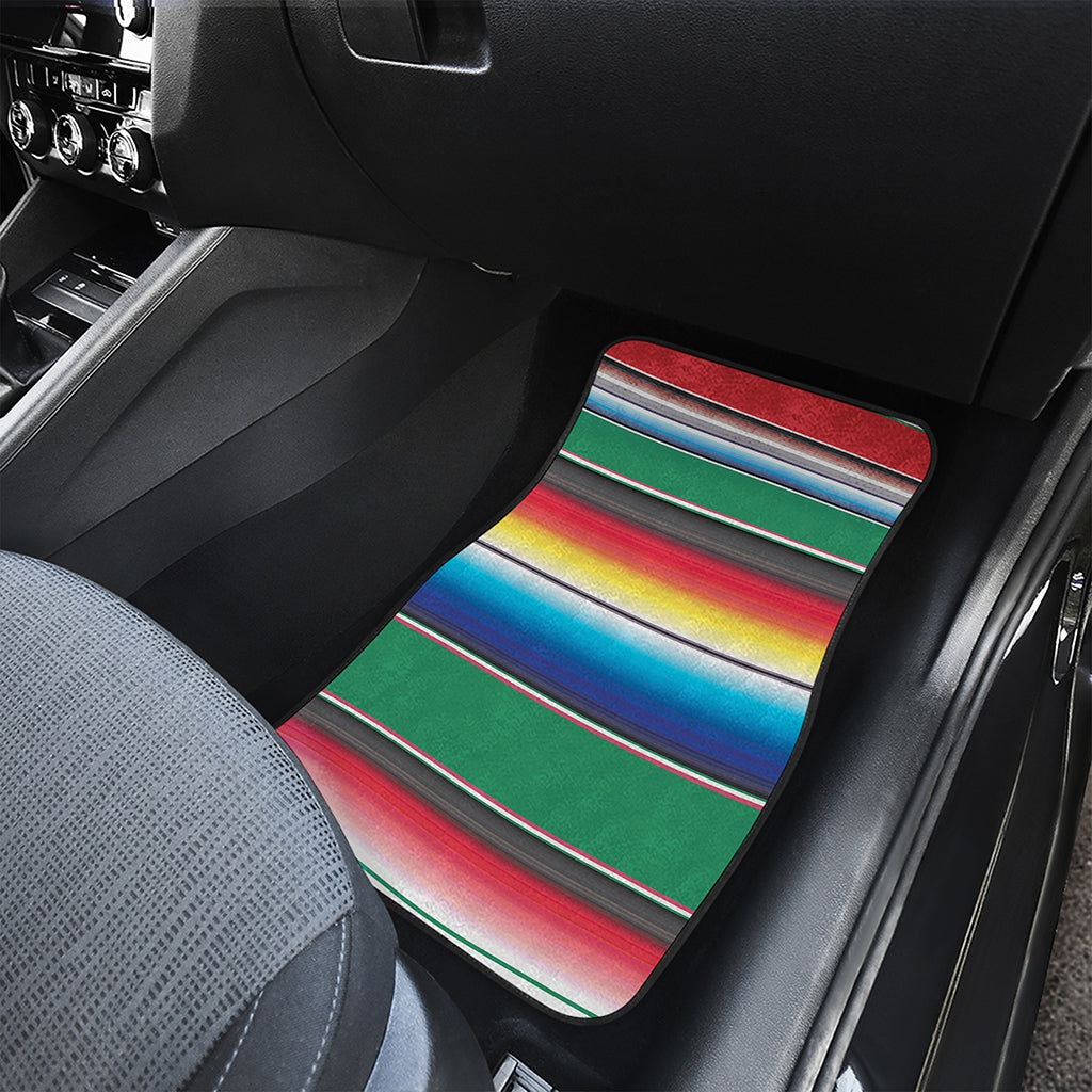 Mexican Striped Blanket Pattern Print Front Car Floor Mats