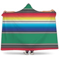 Mexican Striped Blanket Pattern Print Hooded Blanket