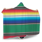 Mexican Striped Blanket Pattern Print Hooded Blanket