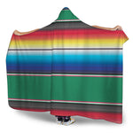 Mexican Striped Blanket Pattern Print Hooded Blanket