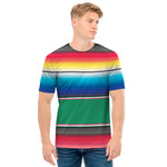 Mexican Striped Blanket Pattern Print Men's T-Shirt
