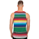 Mexican Striped Blanket Pattern Print Men's Tank Top