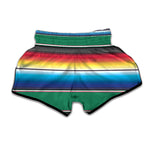 Mexican Striped Blanket Pattern Print Muay Thai Boxing Shorts