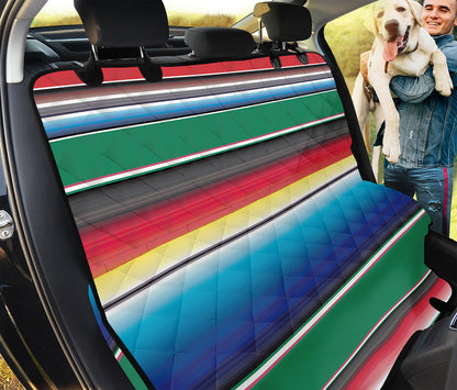 Mexican Striped Blanket Pattern Print Pet Car Back Seat Cover