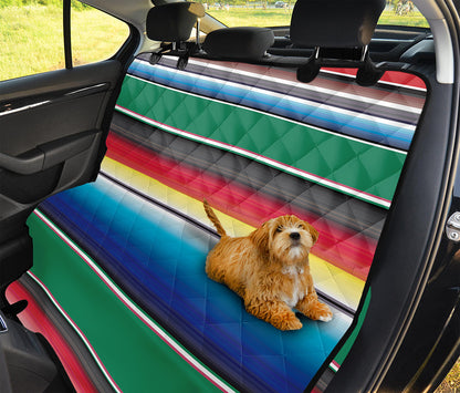 Mexican Striped Blanket Pattern Print Pet Car Back Seat Cover