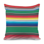 Mexican Striped Blanket Pattern Print Pillow Cover