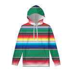 Mexican Striped Blanket Pattern Print Pullover Hoodie