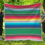 Mexican Striped Blanket Pattern Print Quilt