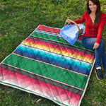 Mexican Striped Blanket Pattern Print Quilt