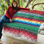 Mexican Striped Blanket Pattern Print Quilt