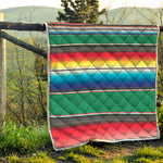 Mexican Striped Blanket Pattern Print Quilt