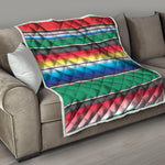 Mexican Striped Blanket Pattern Print Quilt