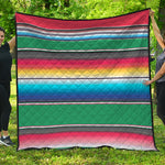 Mexican Striped Blanket Pattern Print Quilt