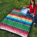Mexican Striped Blanket Pattern Print Quilt