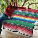 Mexican Striped Blanket Pattern Print Quilt