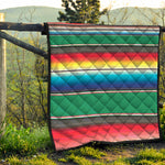 Mexican Striped Blanket Pattern Print Quilt