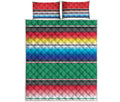 Mexican Striped Blanket Pattern Print Quilt Bed Set