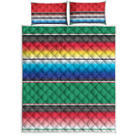 Mexican Striped Blanket Pattern Print Quilt Bed Set