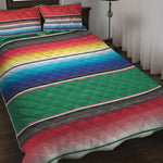 Mexican Striped Blanket Pattern Print Quilt Bed Set
