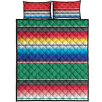 Mexican Striped Blanket Pattern Print Quilt Bed Set
