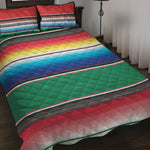 Mexican Striped Blanket Pattern Print Quilt Bed Set