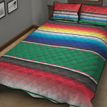 Mexican Striped Blanket Pattern Print Quilt Bed Set