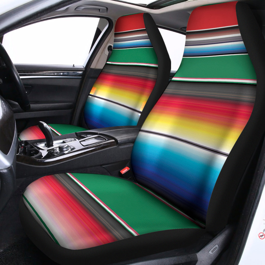 Mexican Striped Blanket Pattern Print Universal Fit Car Seat Covers