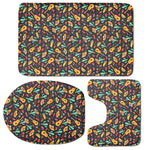 Mexico Cinco de Mayo Pattern Print 3 Piece Bath Mat Set