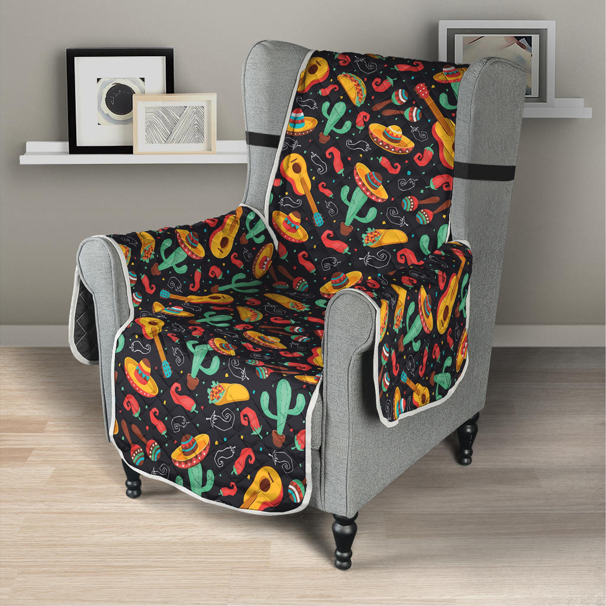 Mexico Cinco de Mayo Pattern Print Armchair Protector