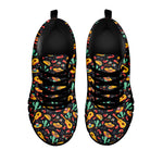 Mexico Cinco de Mayo Pattern Print Black Sneakers