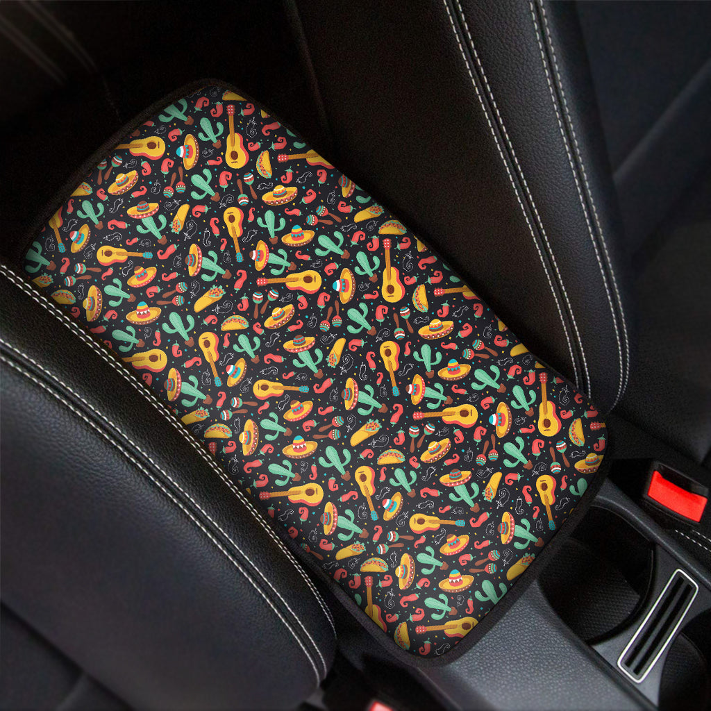 Mexico Cinco de Mayo Pattern Print Car Center Console Cover