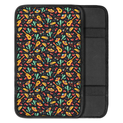 Mexico Cinco de Mayo Pattern Print Car Center Console Cover