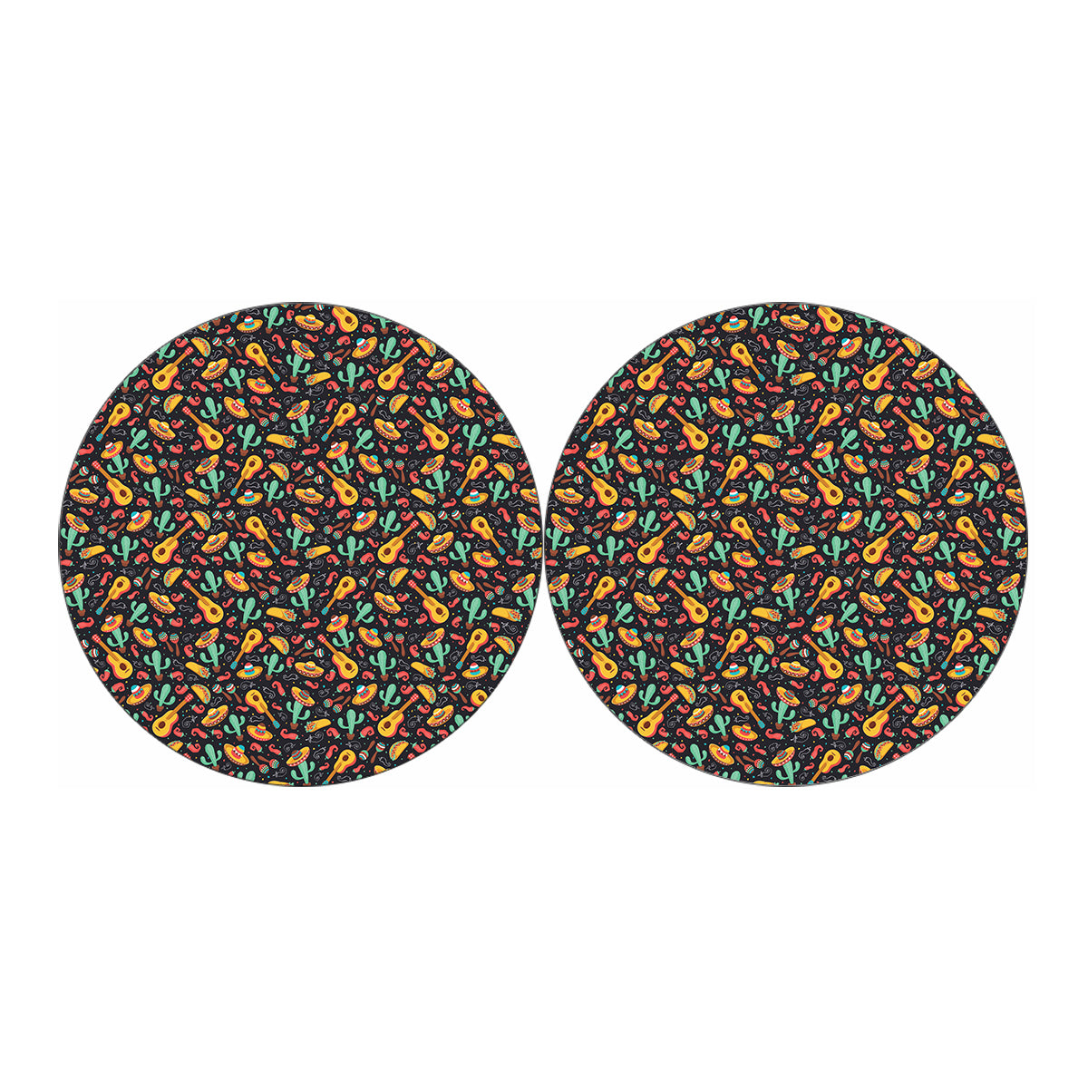 Mexico Cinco de Mayo Pattern Print Car Coasters