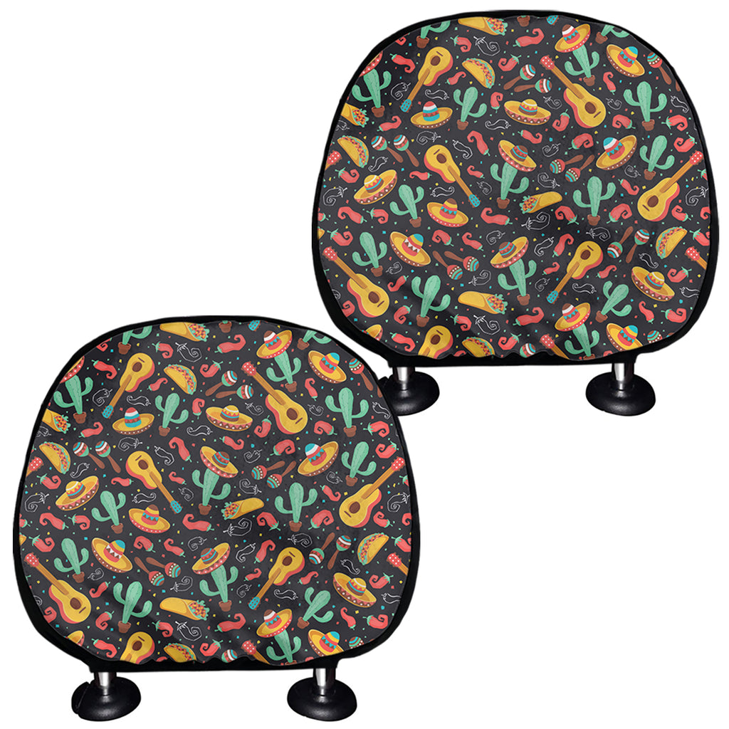 Mexico Cinco de Mayo Pattern Print Car Headrest Covers