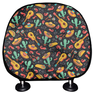 Mexico Cinco de Mayo Pattern Print Car Headrest Covers