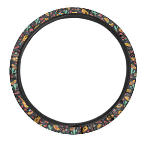 Mexico Cinco de Mayo Pattern Print Car Steering Wheel Cover