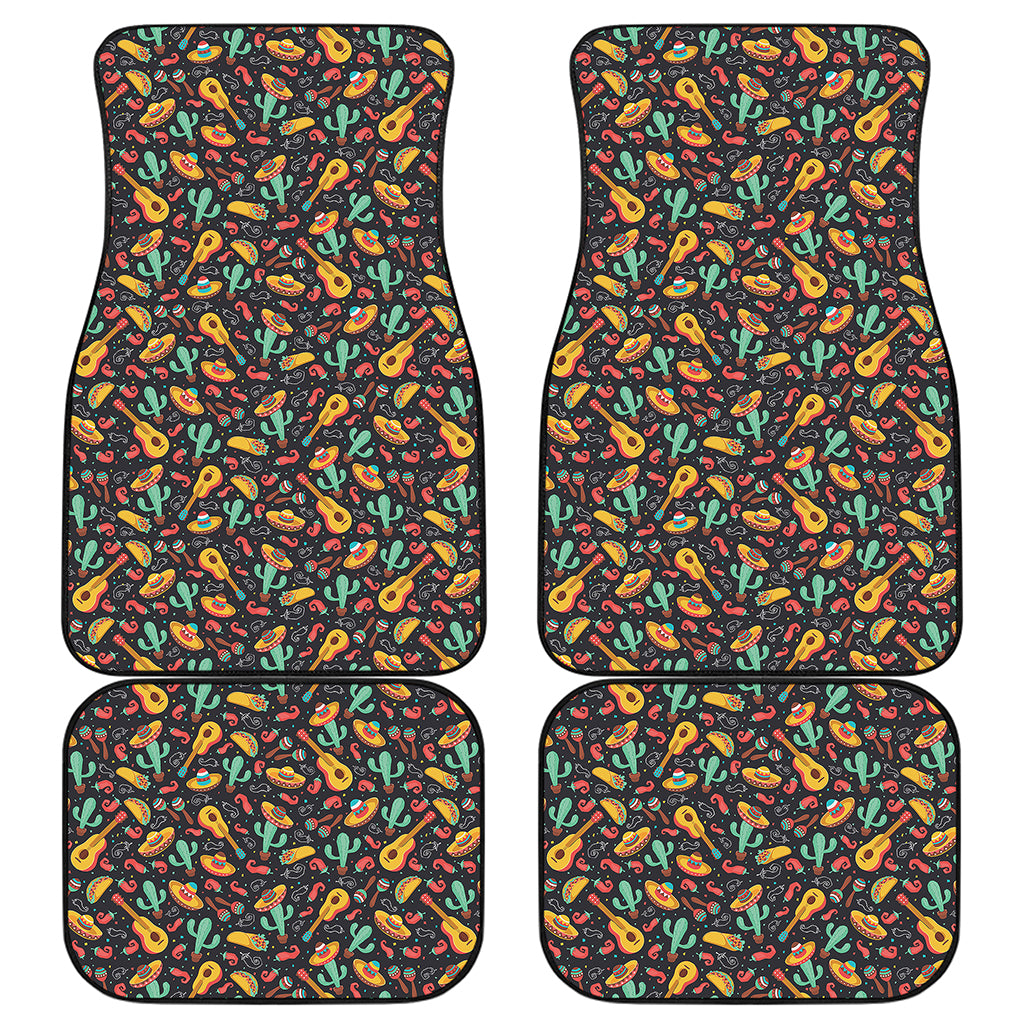 Mexico Cinco de Mayo Pattern Print Front and Back Car Floor Mats