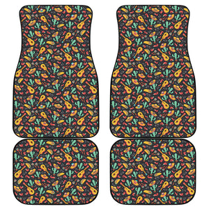 Mexico Cinco de Mayo Pattern Print Front and Back Car Floor Mats